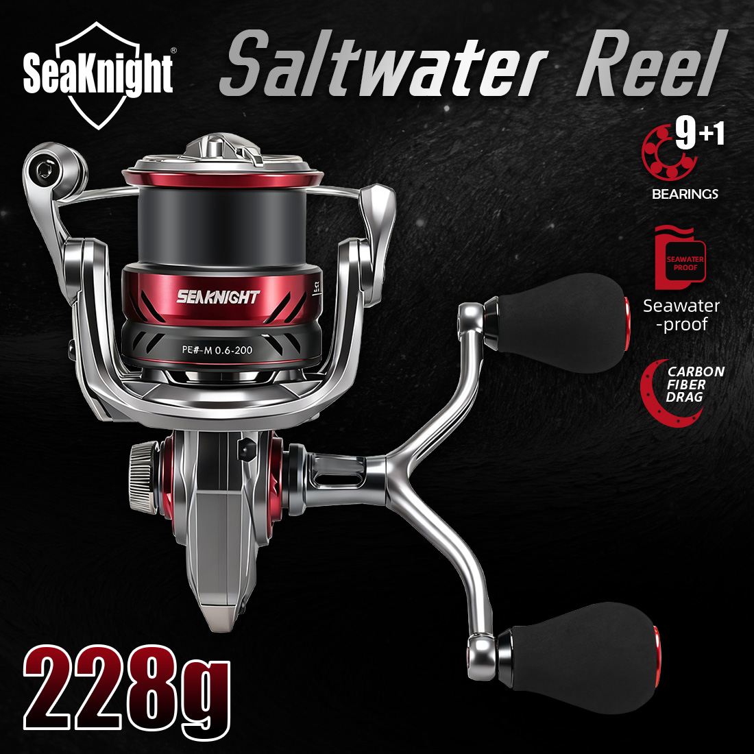 Abu Garcia Reel Max - Kołowrotek spinningowy SeaKnight Brand SLARDAR BB
